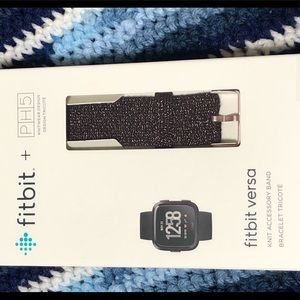 Fitbit Versa PH5 knit band black and rose gold